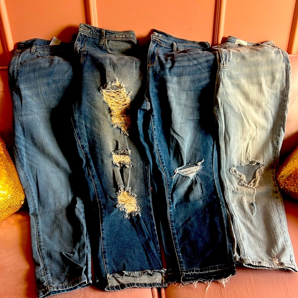 Jeans! Size 14 Jeans- 4 pairs, new/gently worn